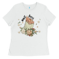 White nail boss Ladies Tee - MaliasSmallBusiness