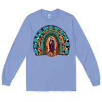Colony Blue Lady Of Guadalupe Rainbow Long Sleeve Tee - RanaPortraitStore