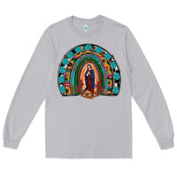 Moon Dust Lady Of Guadalupe Rainbow Long Sleeve Tee - RanaPortraitStore