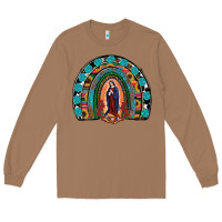 Toasted Coconut Lady Of Guadalupe Rainbow Long Sleeve Tee - RanaPortraitStore