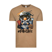 Vintage Coffee pilot life gnome Vintage Tee - BarkalooDesign