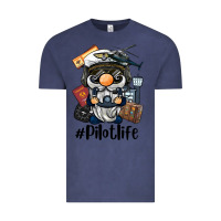 Vintage Denim pilot life gnome Vintage Tee - BarkalooDesign