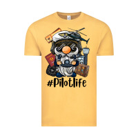 Vintage Mustard pilot life gnome Vintage Tee - BarkalooDesign