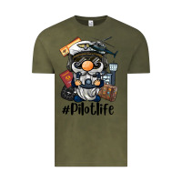 Vintage Olive pilot life gnome Vintage Tee - BarkalooDesign