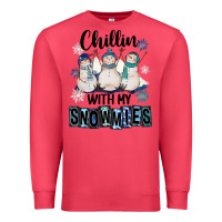 Cardinal Chillin With My Snowmies Premium Sweatshirt - FaDigitalArtStudio