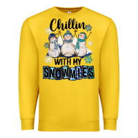 Lemon Chillin With My Snowmies Premium Sweatshirt - FaDigitalArtStudio