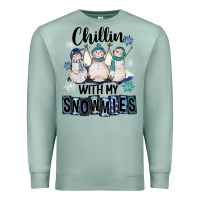 Seafoam Chillin With My Snowmies Premium Sweatshirt - FaDigitalArtStudio