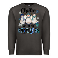 Smoke Chillin With My Snowmies Premium Sweatshirt - FaDigitalArtStudio