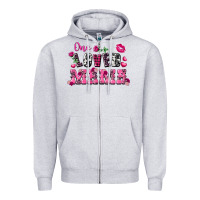 Heather Grey One loved mama Valentine's Day Zipper Hoodie - FaDigitalArtStudio