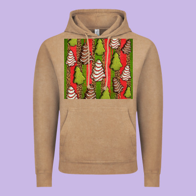 Christmas Cakes Leopard Vintage Hoodie Designed By Jasminsmagicworld