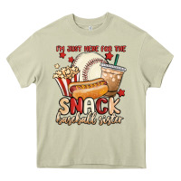 Mossy i'm just here for the snack baseball sister Heavy Core Tee - MaliasSmallBusiness