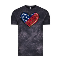 Cloud Black leopard with american flag Vintage Tee - RanaPortraitStore
