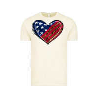 Vintage Arctic leopard with american flag Vintage Tee - RanaPortraitStore