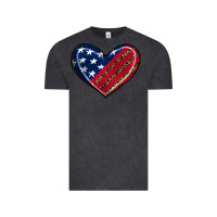 Vintage Black leopard with american flag Vintage Tee - RanaPortraitStore