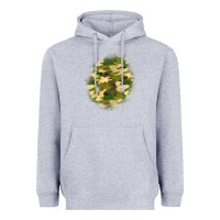 Heather Grey camouflage patch 5 Heavyweight Hoodie - BundleAndBundleShop