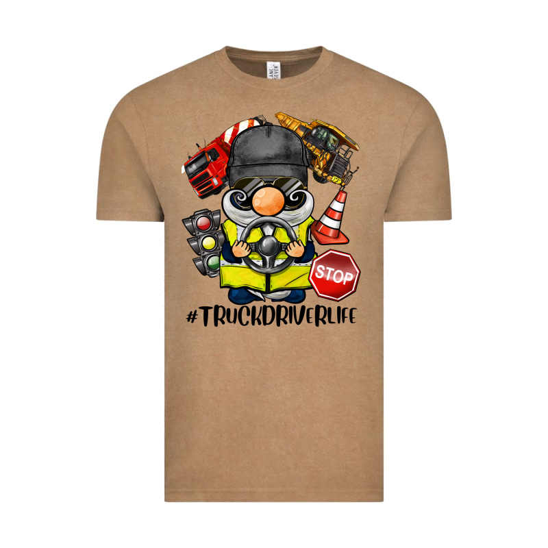 Truck Driver Life Gnome Vintage Tee by BarkalooDesign | Teevron