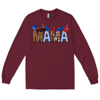 Burgundy Boy Mama Long Sleeve Tee - texasbilliewilder