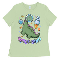 Matcha space dino Ladies Tee - MaliasSmallBusiness