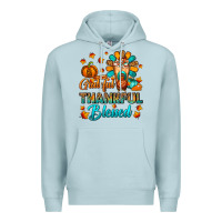 Blue Mist Grateful Thankful Blessed Thanksgiving Cold Drink Premium Hoodie - FaDigitalArtStudio