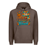 Coffee Grateful Thankful Blessed Thanksgiving Cold Drink Premium Hoodie - FaDigitalArtStudio