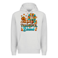 Dove Grey Grateful Thankful Blessed Thanksgiving Cold Drink Premium Hoodie - FaDigitalArtStudio