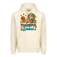 Sandshell Grateful Thankful Blessed Thanksgiving Cold Drink Premium Hoodie - FaDigitalArtStudio