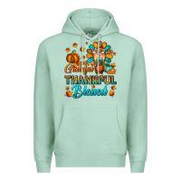 Seafoam Grateful Thankful Blessed Thanksgiving Cold Drink Premium Hoodie - FaDigitalArtStudio