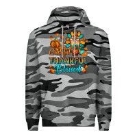 Slate Camo Grateful Thankful Blessed Thanksgiving Cold Drink Premium Hoodie - FaDigitalArtStudio
