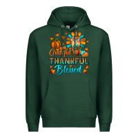 Sports Green Grateful Thankful Blessed Thanksgiving Cold Drink Premium Hoodie - FaDigitalArtStudio