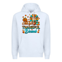 White Grateful Thankful Blessed Thanksgiving Cold Drink Premium Hoodie - FaDigitalArtStudio