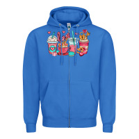 True Royal valentines day coffee cups (1) Zipper Hoodie - OliviaCreatesArt