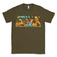 Army Green Hello Fall Rabbit Classic Tee - LillyAllenDesigns
