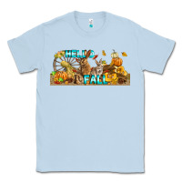 Dusty Blue Hello Fall Rabbit Classic Tee - LillyAllenDesigns