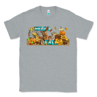 Heather Grey Hello Fall Rabbit Classic Tee - LillyAllenDesigns