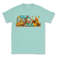 Seafoam Hello Fall Rabbit Classic Tee - LillyAllenDesigns