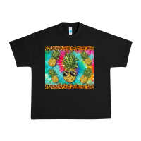 Black summer pineapple Urban Heavy Tee - BarkalooDesign