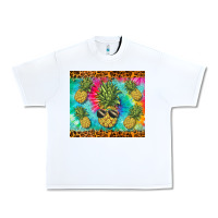 White summer pineapple Urban Heavy Tee - BarkalooDesign