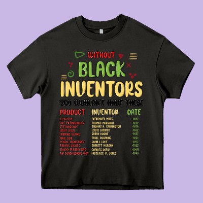 Black Inventors Black History Heavy Core Tee Designed By Maliassmallbusiness
