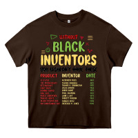 Chocolate Brown black inventors black history Heavy Core Tee - MaliasSmallBusiness