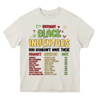 Cream black inventors black history Heavy Core Tee - MaliasSmallBusiness