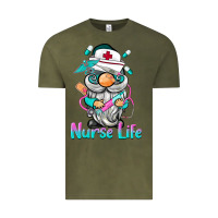 Vintage Olive nurse life  gnome Vintage Tee - BarkalooDesign
