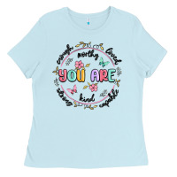 Baby Blue you are enough Ladies Tee - MaliasSmallBusiness