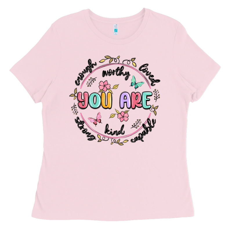 You Are Enough Ladies Tee by MaliasSmallBusiness | Teevron