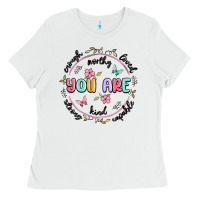 White you are enough Ladies Tee - MaliasSmallBusiness