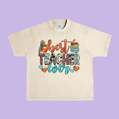 Best Teacher Ever Urban Heavy Tee Designed By Jahusdesignshop