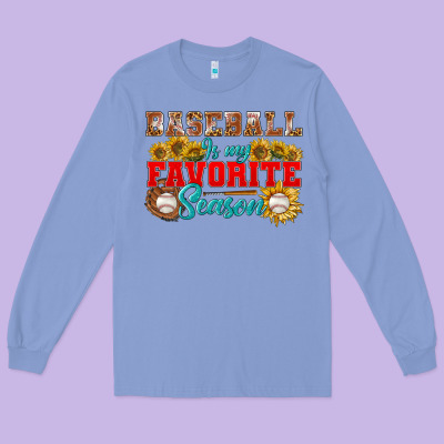 Baseball Is My Favorite Season Long Sleeve Tee Designed By Nancycooperartshop