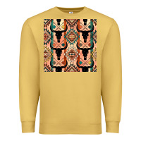 Antique Gold native american aztec seamless pattern 4 Premium Sweatshirt - BundleAndBundleShop