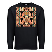 Black native american aztec seamless pattern 4 Premium Sweatshirt - BundleAndBundleShop