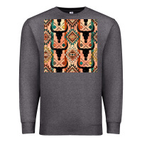 Charcoal Heather native american aztec seamless pattern 4 Premium Sweatshirt - BundleAndBundleShop