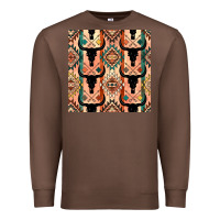 Chestnut native american aztec seamless pattern 4 Premium Sweatshirt - BundleAndBundleShop